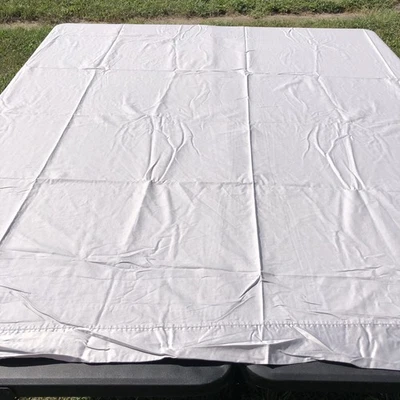 Sábana plana gris 100 % algodón peinado Calvin Klein Home Queen Foto 1 de 4