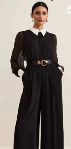 PHASE EIGHT, NERISSA COLLAR SUMPSUIT SIZE 16 RRP £169 BNWT - Picture 1 of 12
