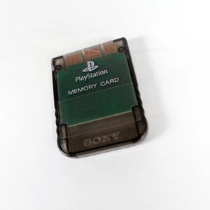 Carte Memoire Memory Card Sony Playstation PS1 Officiel SCPH-1020 Clear Black 1 - Foto 1 di 3