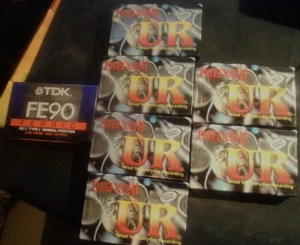 4x Maxell UR 90, 2 Maxell UR 60 & 1 TDK FE90 Cassette Tapes. New/Sealed. 7 Tapes - Picture 1 of 5