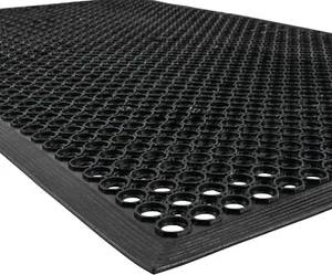 3' x 5' Commercial Kitchen Drainage Mat - Lightweight, Anti-Slip & Beveled Edges - Picture 1 of 11