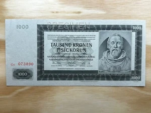 BOHEMIA & MORAVIA 1000 Korun 1942, Seconda Edizione, Esemplare P-15s, UNC #2 - Foto 1 di 2