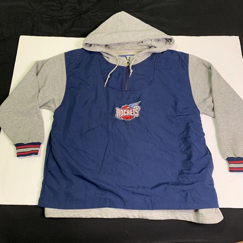 Vintage STARTER Houston Rockets NBA Basketball Windbreaker Jacket Size M lined Cover