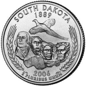 Stati Uniti USA quarter dollar 1/4 $ Stati Federali SOUTH DAKOTA 2006 - Foto 1 di 1