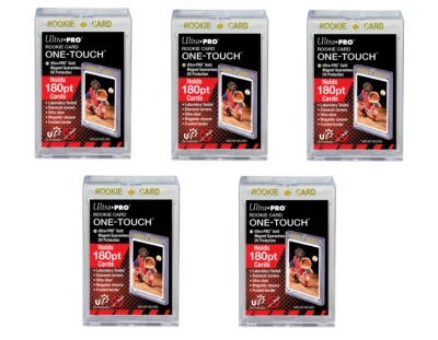 (5-Pack) Ultra Pro One Touch 180pt GOLD ROOKIE Magnetic Trading Card Holder - Image 1 of 2