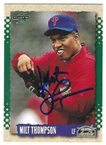 Signed Autographed MILT THOMPSON Houston Astros 1995 Score Card #479 COA - Picture 1 of 1