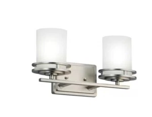 KICHLER Hendrik 14.5 in. 2-Light Brushed Nickel Contemporary Light - Picture 1 of 3