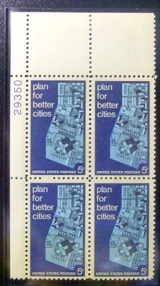 Scott #1333 Plate Block #29350 TL 1967 Urban Planning 5c FVF MNH/OG - Image 1 of 1