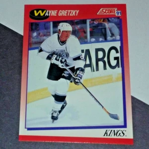 1991-92 WAYNE GRETZKY hockey Red card Score #100 Los Angeles Kings - Picture 1 of 2