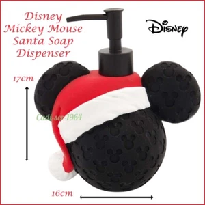 Disney Mickey Mouse Santa Soap Dispenser Christmas Bathroom Decorations NEW - Picture 1 of 24