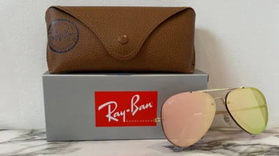 Gafas de sol Ray-Ban RB3584 Blaze doradas espejadas aviador talla 61-13-140 3N. Foto 1 de 4