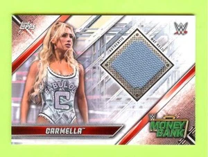 2019 TOPPS WWE RAW CARMELLA EVENT USED CANVAS MAT RELIC - Picture 1 of 1