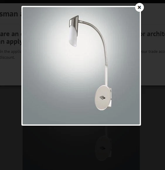 lampada parete braccio flex FABAS NIKEL SATINATO  LED - Immagine 1 di 2