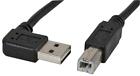 PRO SIGNAL - Cordon Réversible USB 2.0 A Mâle à B Mâle 90° 2m