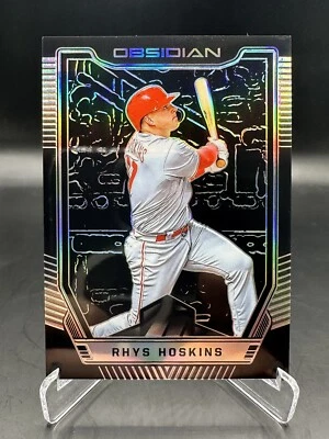 Rhys Hoskins 2019 Panini Chronicles Obsidian Prizm Philadelphia Phillies - Image 1 of 2