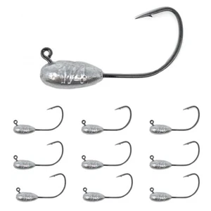Reaction Tackle Lead Tube Jig Heads-10-Pack- for Bass Tube Fishing - Picture 1 of 8