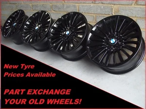 Llantas de aleación negras originales BMW 18" 3 Series F30 F31 E90 4 Series - Imagen 1 de 3