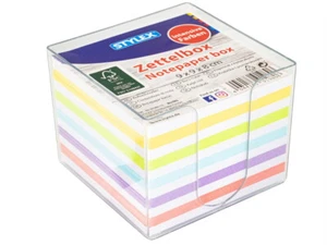 1 Zettelbox Notizwürfel Zettelblock Notizklotz farbig 9 x 9 x 8 cm je 700 Blatt - Bild 1 von 1