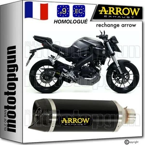 pot echappement approuve noir c thunder arrow pour yamaha mt125 mt-125 2019 19 - Photo 1/4