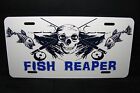 FISHING METAL LICENSE PLATE FOR CARS AND TRUCKS FISH REAPER WATERSPORTS