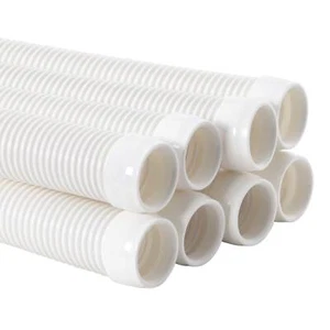8pc Swimming Pool Vacuum Cleaner Hose Set, 40" Flexible Sections, 1.5" Cuff Ends - Picture 1 of 5