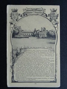 France ROYAL CHATEAUX Chateau de Fontainebleau c1905 Postcard - Foto 1 di 2