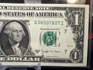 $1 1963-B 1 BILLETE RESERVA FEDERAL BLOQUE G/I (w) (NUEVO CHICAGO “G”) CU. Billete Barr - Imagen 1 de 9