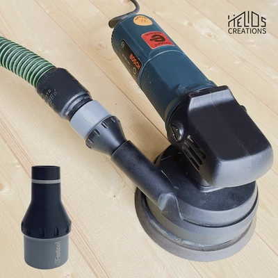 HELIOS CREATIONS Dust Adaptor for Bosch Sanders & Routers – Connects to Festool Dust Extractors