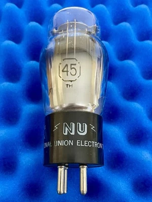 ОДНА вакуумная трубка National Union NU тип 45 / umhos & mA СИЛЬНАЯ 💪 + дефект вспышки - Изображение 1 из 3