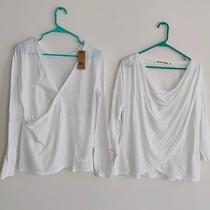 NWT Michael Stars Bundle/Lot 2 White Long Sleeve Tops READ DESCRIPTION - Picture 1 of 14