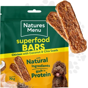 CHICKEN Natures Menu SUPERFOOD DOG TREATS BARS 70g | Air-Dried Protein Snacks - Picture 1 of 4