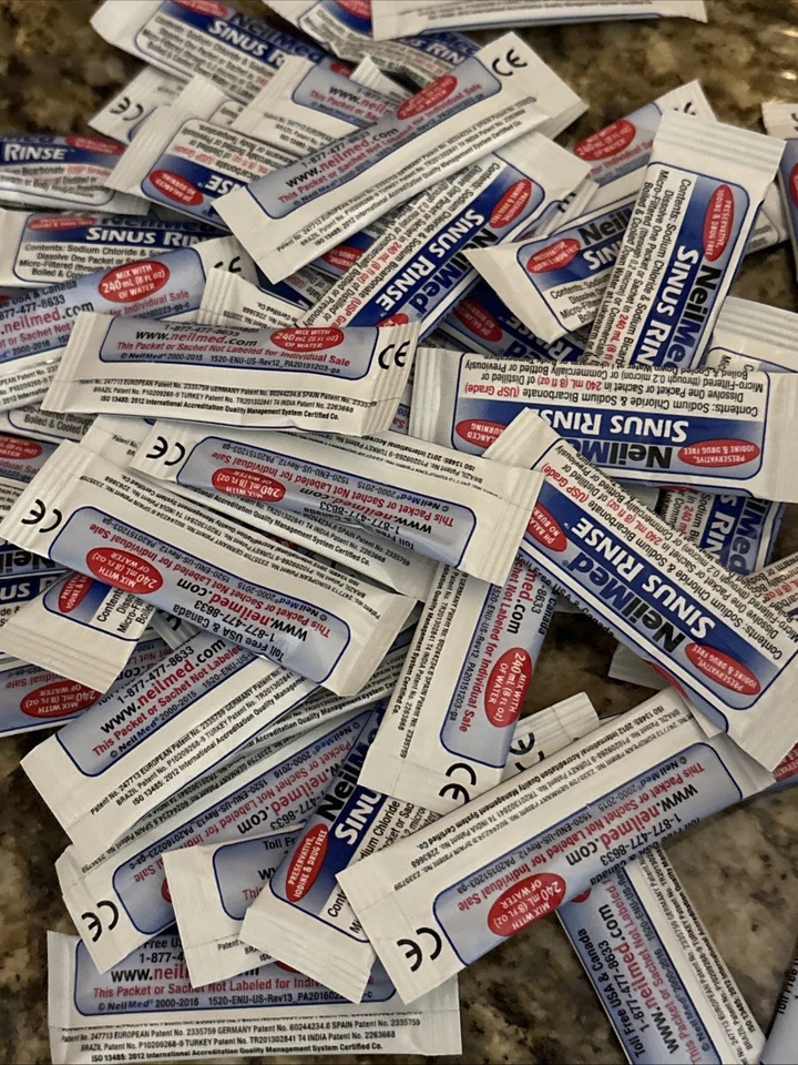 50 paquetes NeilMed enjuague sinusal solución salina caducidad nasal 03/2028+ Foto 1 de 1