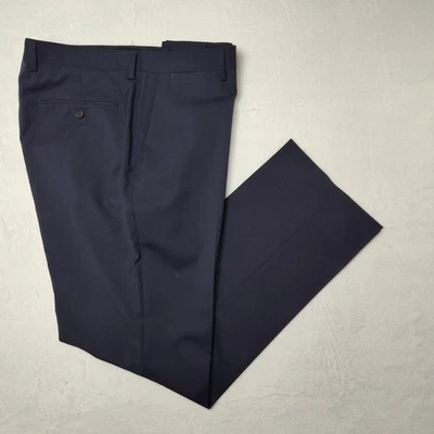 Banana Republic Dress Pants Mens 34x32 Blue Standard Marzotto Wool Super 120s - Image 1 of 4