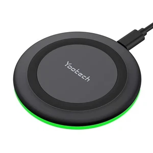 Yootech F500 Wireless Charger 10W Max Fast Wireless Charging Pad - BLACK - Picture 1 of 5