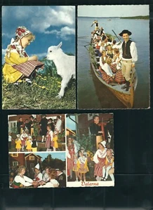 11 postales de Dalarna, Suecia y 1 mini carpeta de recuerdos, conjunto A - Imagen 1 de 12