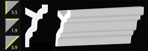 Decorative Crown Molding DIY 8' ED353 Styrofoam White LOT OF 12 - Picture 1 of 2