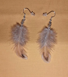 Selbstgemachte echte Feder Ohrringe Konvolut G - Bild 1 von 1