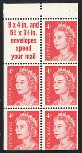 1966 QE2 4c Helecon INK booklet pane " 9x4" and 5½" envelopes" MNH FREE POST - Picture 1 of 2