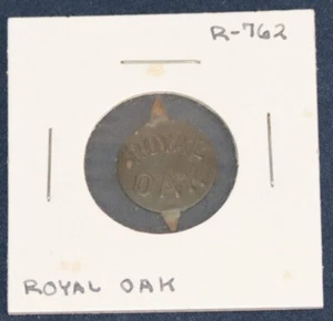 Tabakanhänger aus Blech, Royal Oak - geprägt - Bild 1 von 1