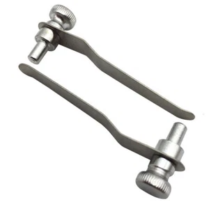 Paar Mikroskop Tablet Objektträger Clip Bühne Drücker Druckhalter Edelstahl - Bild 1 von 6