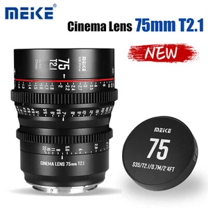 Meike Prime 75mm T2.1 Cinema Lens for PL/EF mount RED Komodo,BMPCC6K Pro,Z CAM - Picture 1 of 6