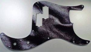 New Pickguard Precision Bass - Imitation Leather Black- USA Guitar P-Bass - Bild 1 von 4