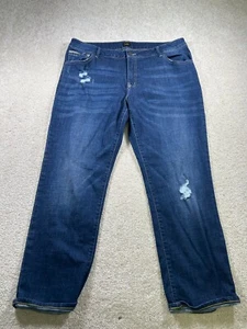 Vintage Lee Womens Size 18W Medium Distressed Selvedge Jeans Denim - Picture 1 of 13
