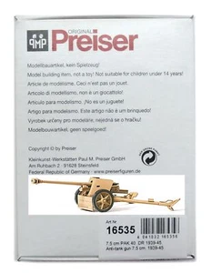 Preiser 16535 7,5 PAK 40. DR 1939-45. Bausatz Spur H0 1:87 - Bild 1 von 2