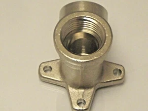 Außenhahn Wandhalterung mit 1/2 BSP Anschlüssen, für Wasser auch Luftöl etc, 90o Ellbogen - Bild 1 von 3