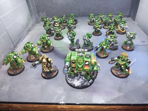 Warhammer 40k Painted Salamanders Army, Tabletop Ready, 1000 Points 9th
