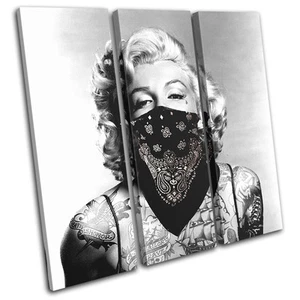 Monroe Tattoo Iconic Celebrities CANVAS WALL ART Picture Print VA - Picture 1 of 1