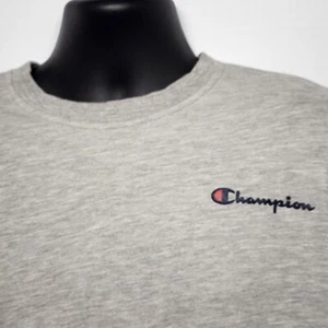 Champion Herren Sweatshirt groß grau Pullover Fleece Rundhalsausschnitt LS klassisches Logo - Bild 1 von 10