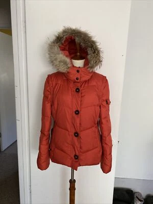 Andrew Marc Orange Down Filled Jacket Detachable Fur Trimmed Hood + Sleeves -XL - Image 1 of 4