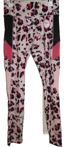 New Girls Large 12-14 Justice Leggings Pink Leopard Full Length - Picture 1 of 2